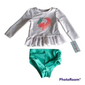 Cat & Jack Girls  Two Piece Swimsuit, Size 2T, NWT